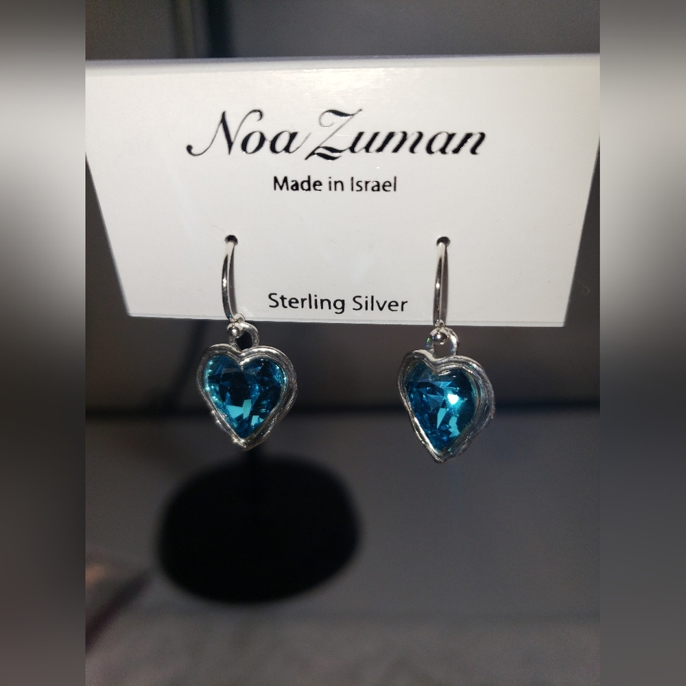 Noa Zuman Sterling Silver Heart Earrings